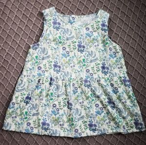 Floral Peplum Sleeveless Top